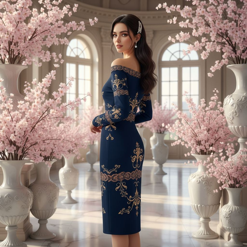 Lady Zorya Women’s Off-The-Shoulder Wrap Dress (XS–6XL) - Angelic Blessings