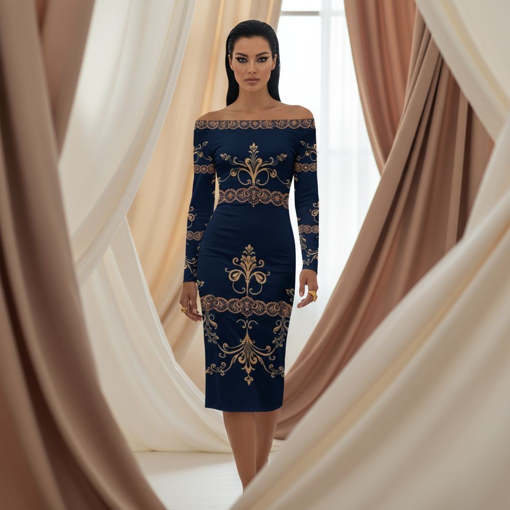 Lady Zorya Women’s Off-The-Shoulder Wrap Dress (XS–6XL) - Angelic Blessings