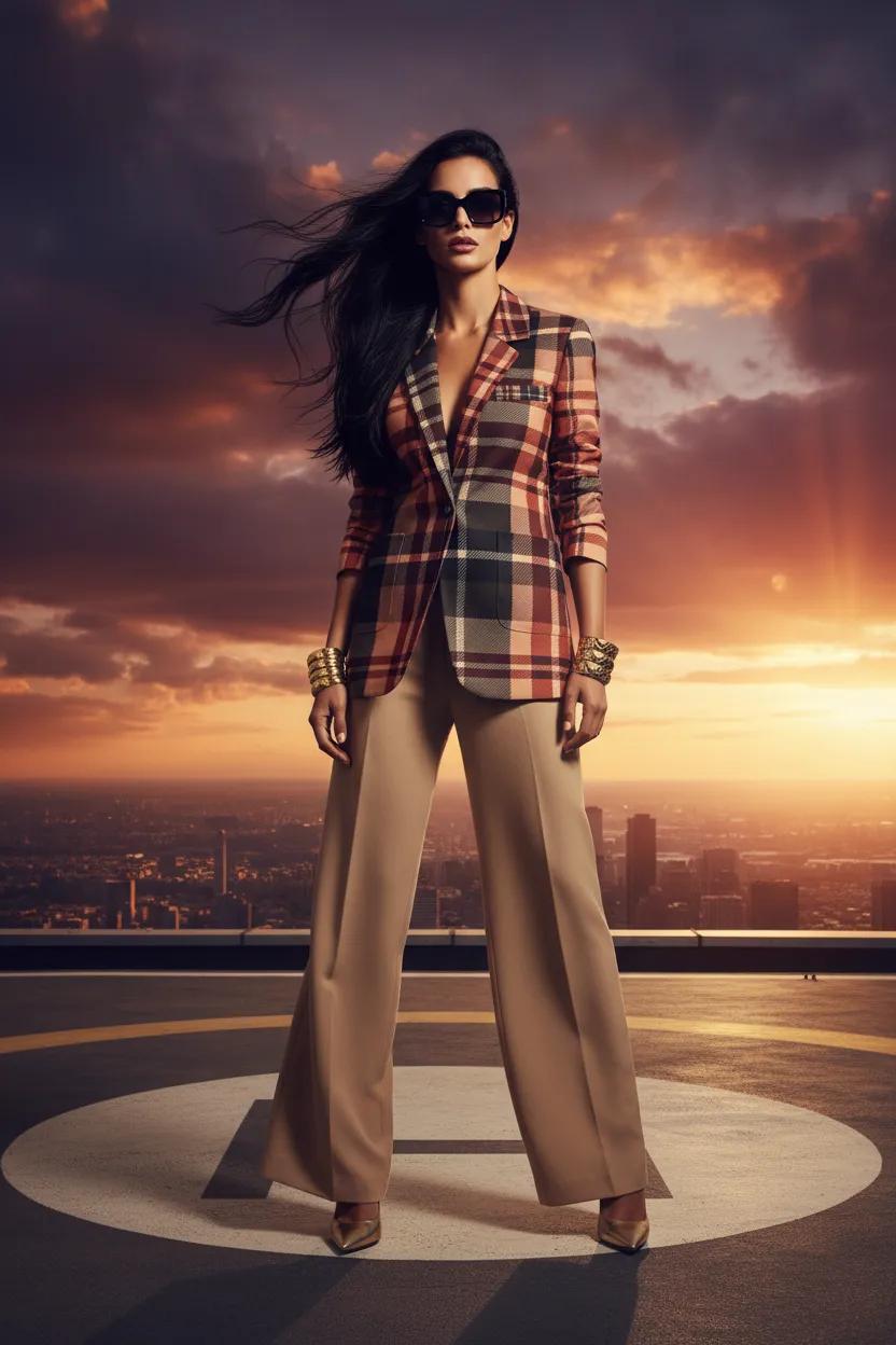 Blush Rose and Burgundy cotton blazer with elegant outfit for evening city look