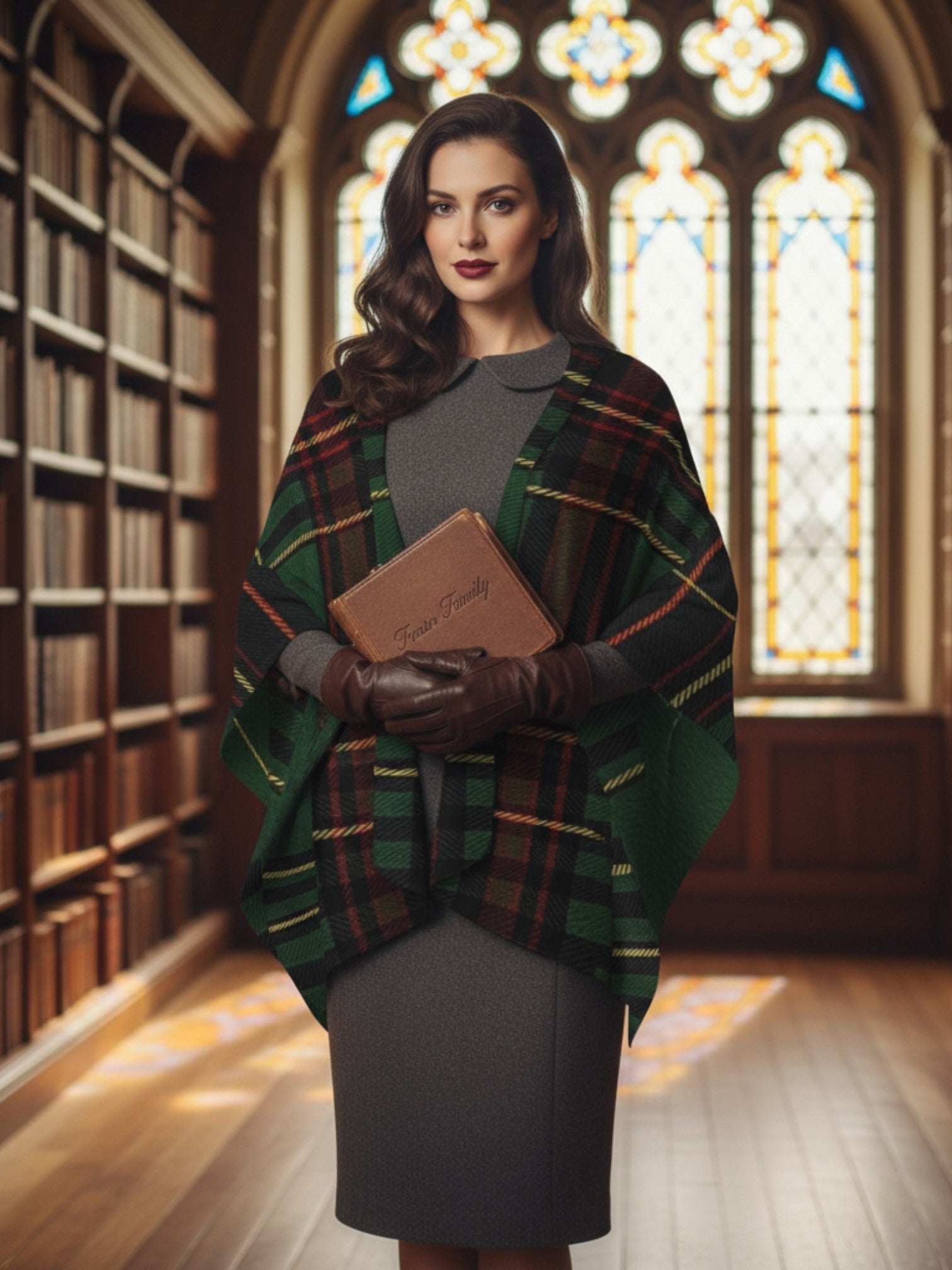 Cramond Tartan – All-Season Soft Touch Ruana Shawl | Lightweight Plaid Wrap | 155x134.5cm - Angelic Blessings