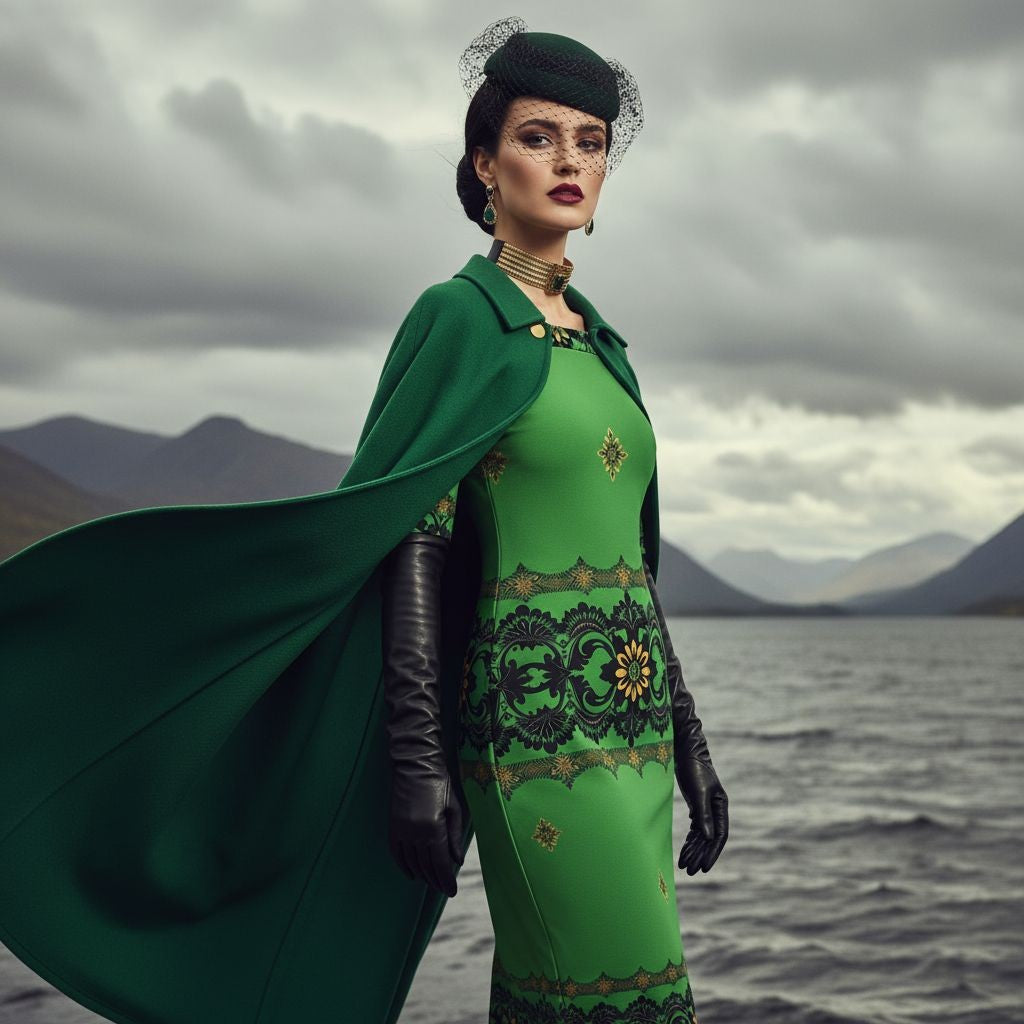 Emerald Braemar Women’s Off-The-Shoulder Long Sleeve Midi Bodycon Dress (XS–6XL) - Angelic Blessings