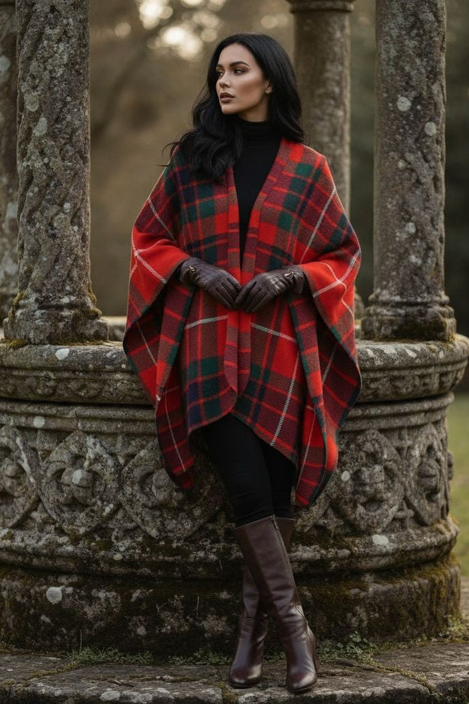Fraser Clan Tartan All-Season Soft Touch Shawl Lightweight Wrap Scarf by Angelic Blessings Shop - Angelic Blessings