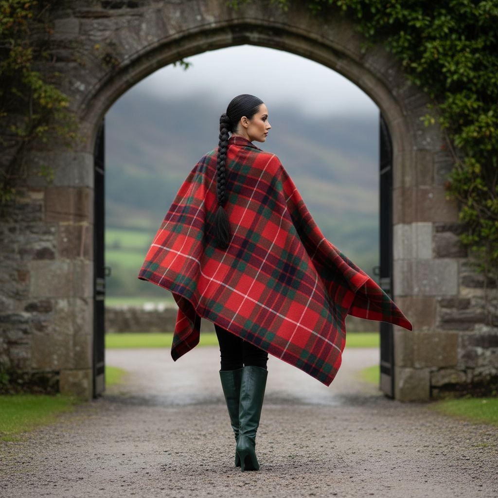 Fraser Clan Tartan All-Season Soft Touch Shawl Lightweight Wrap Scarf by Angelic Blessings Shop - Angelic Blessings