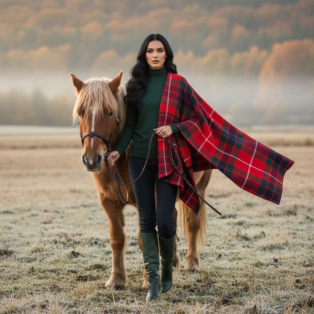 Fraser Clan Tartan All-Season Soft Touch Shawl Lightweight Wrap Scarf by Angelic Blessings Shop - Angelic Blessings