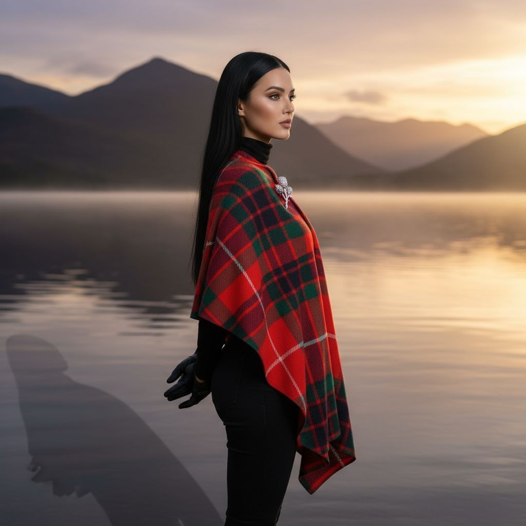 Fraser Clan Tartan All-Season Soft Touch Shawl Lightweight Wrap Scarf by Angelic Blessings Shop - Angelic Blessings