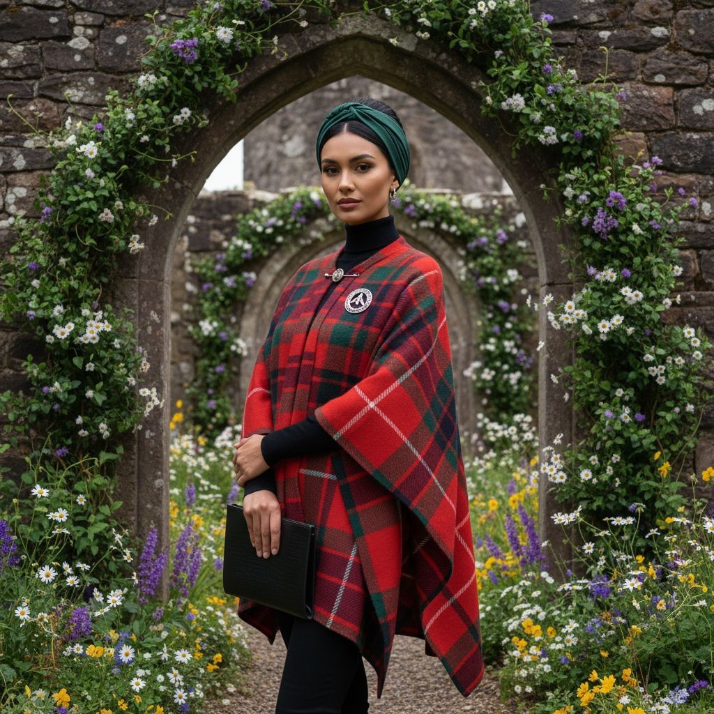 Fraser Clan Tartan All-Season Soft Touch Shawl Lightweight Wrap Scarf by Angelic Blessings Shop - Angelic Blessings