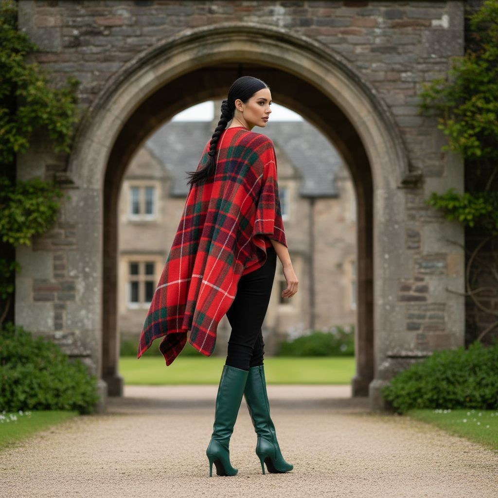 Fraser Clan Tartan All-Season Soft Touch Shawl Lightweight Wrap Scarf by Angelic Blessings Shop - Angelic Blessings