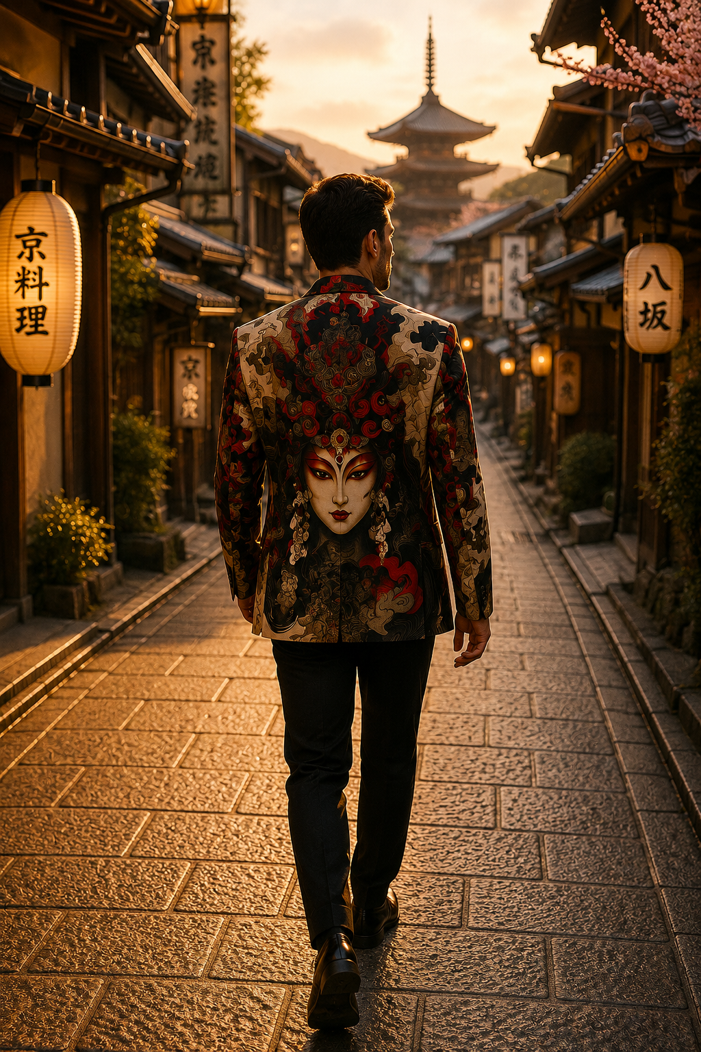 Imperial Oni Ink Art Blazer Clothing Mens Stylish Evening Outfit Artistic Tailoring