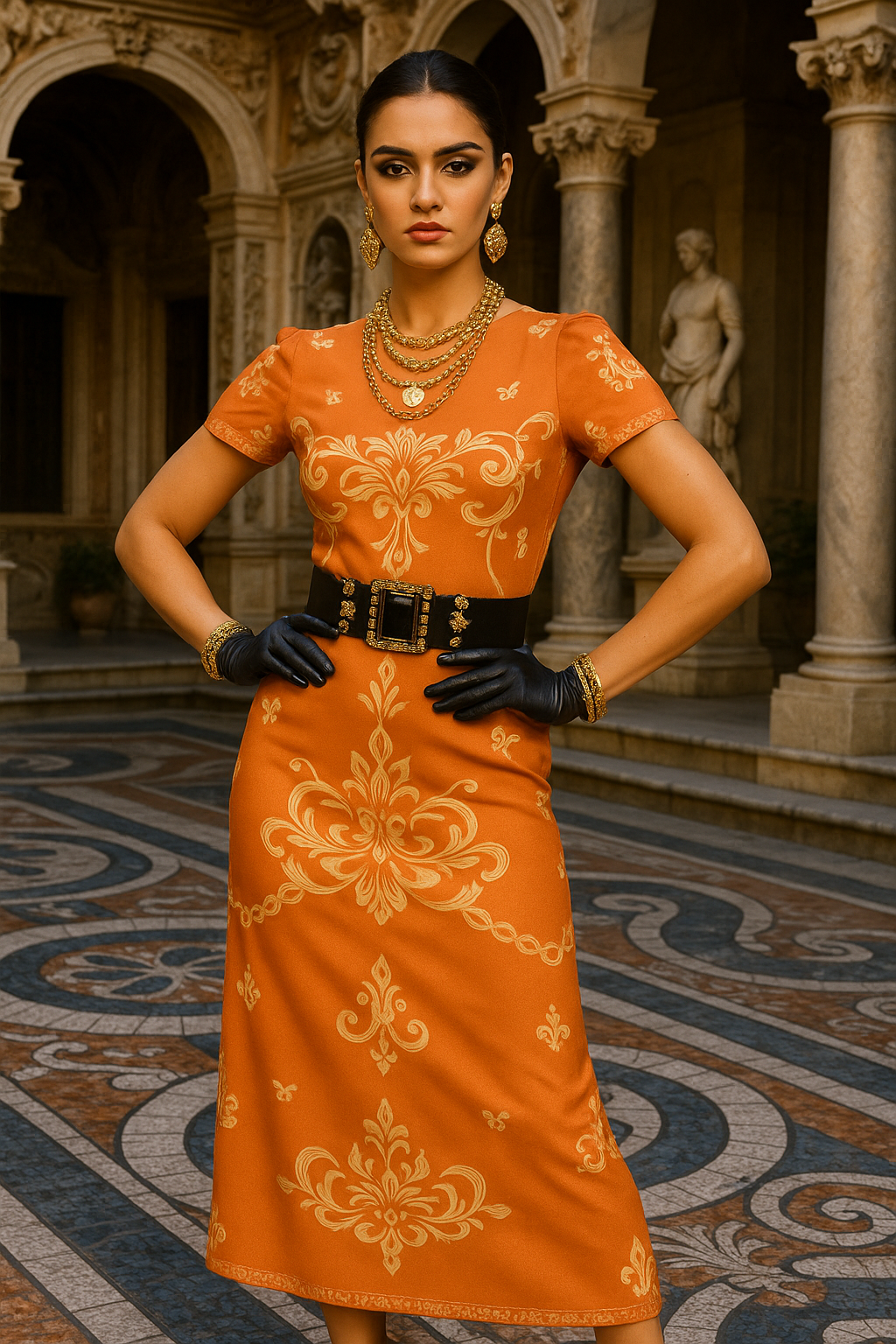 Quiet luxury casual midi dress for women